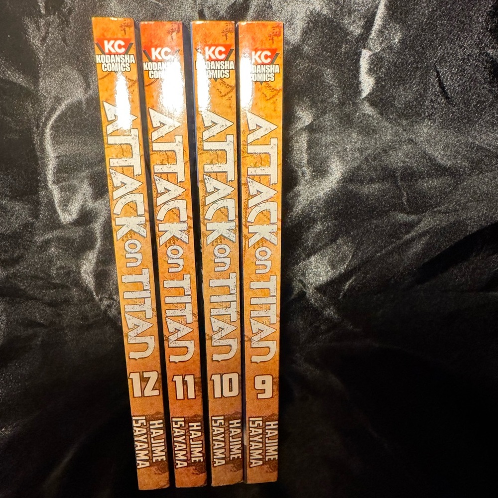 Attack on Titan manga Volumes 9,10,11,12
